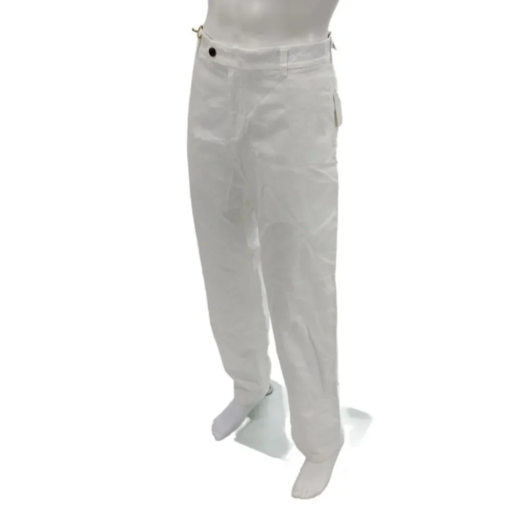 Brooks Brothers Mens White Chino Pants 100% Cotton Button Size L